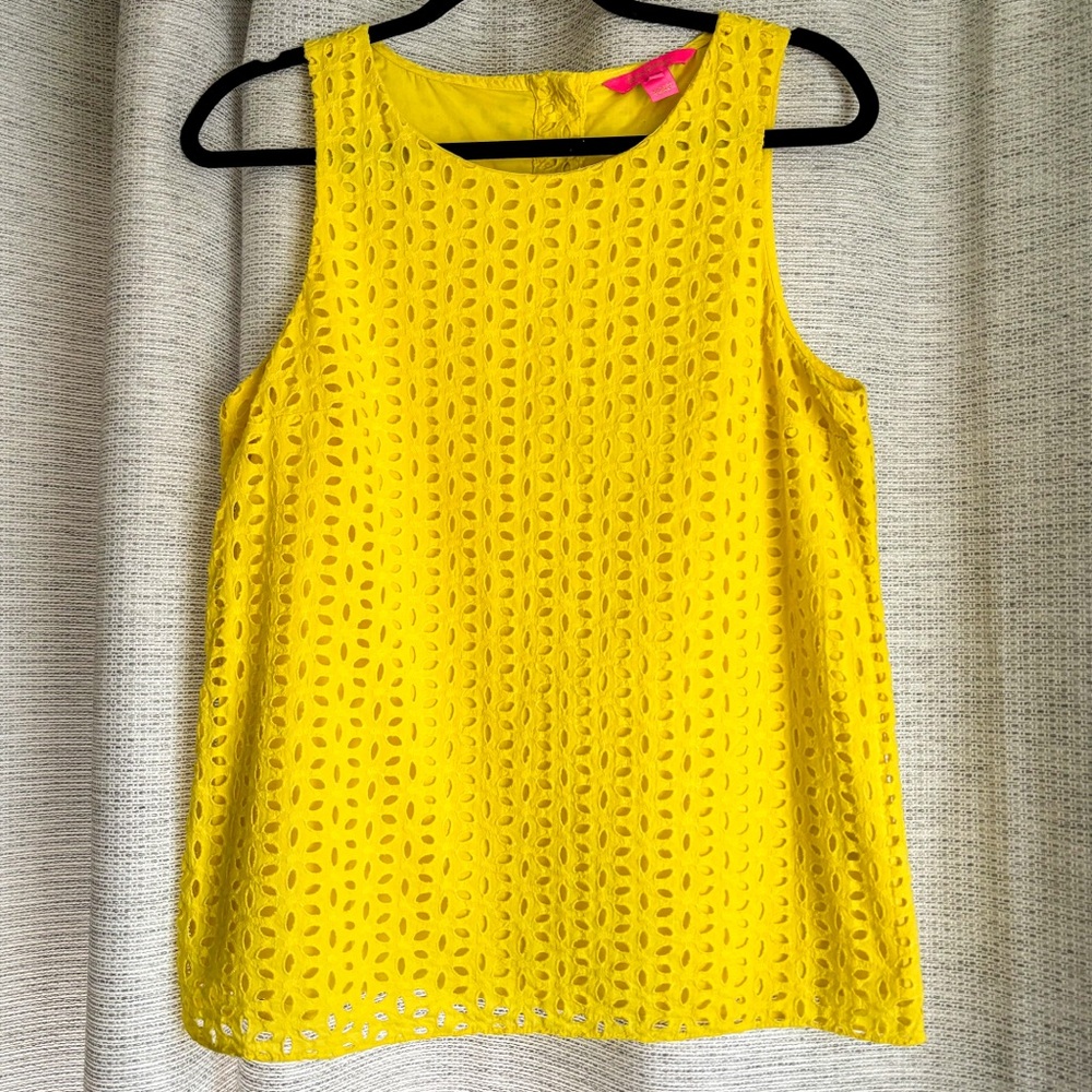Lilly Pulitzer | Iona Top | Eyelet Cotton | Tank Top | Sleeveless | Summer